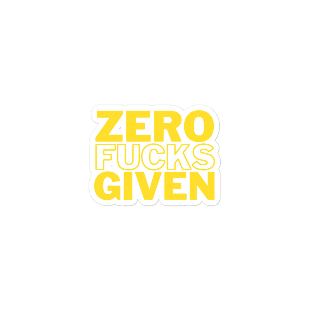 Zero Fucks Given - Stickers