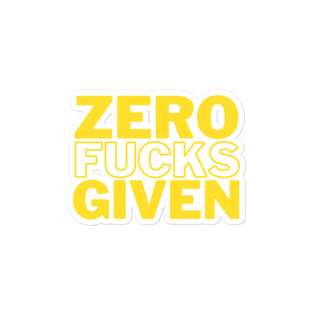 Zero Fucks Given - Stickers