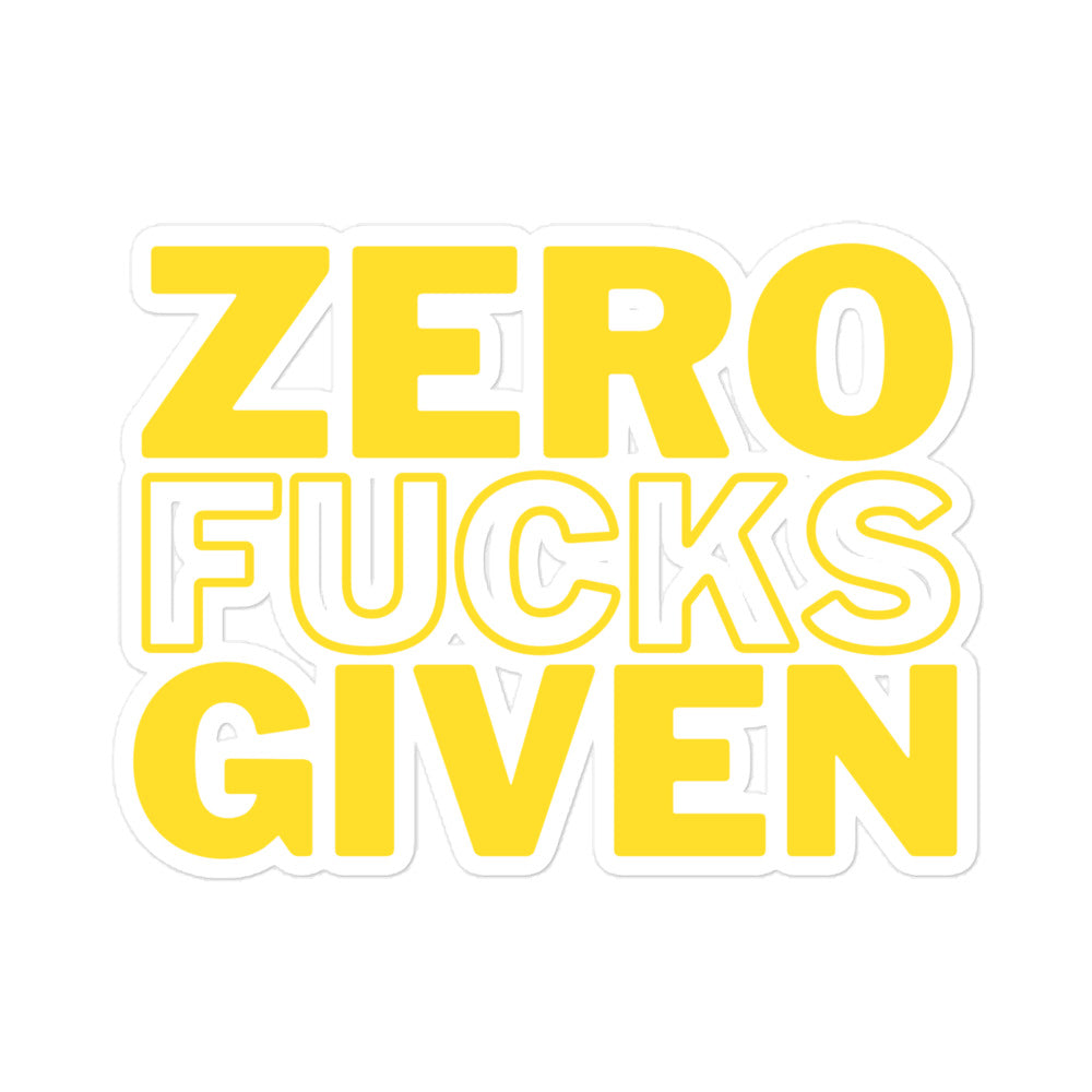 Zero Fucks Given - Stickers