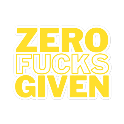 Zero Fucks Given - Stickers