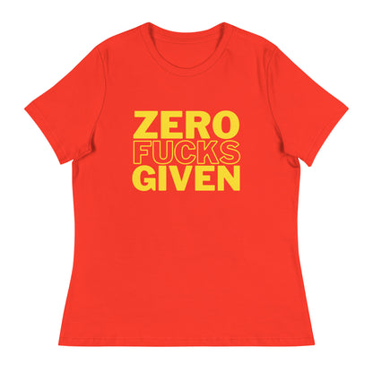 Zero Fucks Given - Women's Relaxed T-Shirt